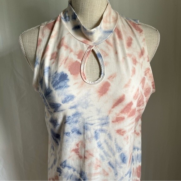 Eye Candy Pink Blue Tie Dye Tank Junior’s Size XL - Picture 4 of 8